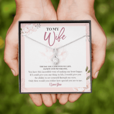 To My Wife The Day You Came Into My Life I Knew I Found The One Alluring Beauty Necklace