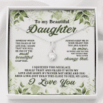 To My Beautiful Daughter Always Keep Me in Your Hearts Alluring Beauty Necklace - Alluring Beauty Necklace