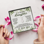 To My Beautiful Daughter Always Keep Me in Your Hearts Alluring Beauty Necklace