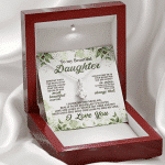 To My Beautiful Daughter Always Keep Me in Your Hearts Alluring Beauty Necklace