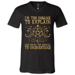 witch tee, Black, V-Neck T-Shirt