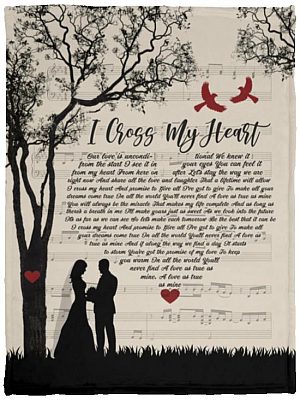 Cross My Heart, White, Cozy Plush Fleece Blanket - 30x40
