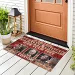 3VT. In This Farm We Love Trump Doormat mockup 8