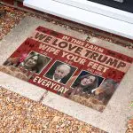 3VT. In This Farm We Love Trump Doormat Mockup 10