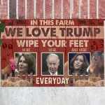 3VT. In This Farm We Love Trump Doormat Mockup 12