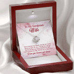 To My Gorgeous Wife You're Not Just My Friend You're My Love You're My Everything Love Knot Necklace