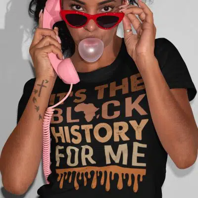 Alternative view of It's The Black History For Me T-Shirt - V-Neck Shirt - Black History Month Shirt