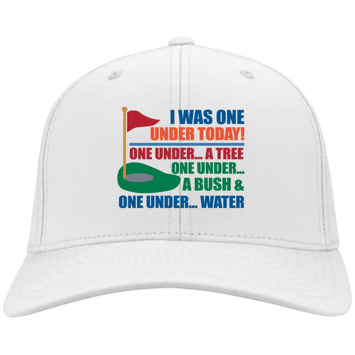 golf 1, White, Twill Cap