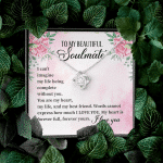 I Can't Imagine My Life Being Complete Without You Forever Your Love Knot Pendant Necklace