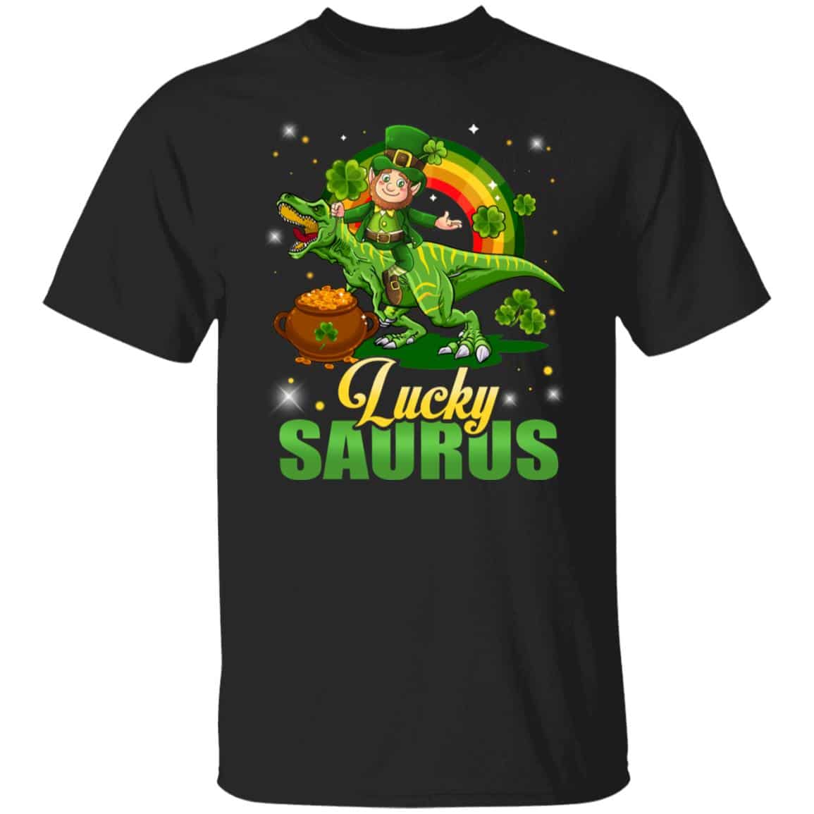 lucky tee, Black, Unisex T-Shirt