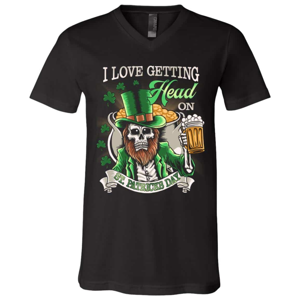 head patrick 1, Black, V-Neck T-Shirt