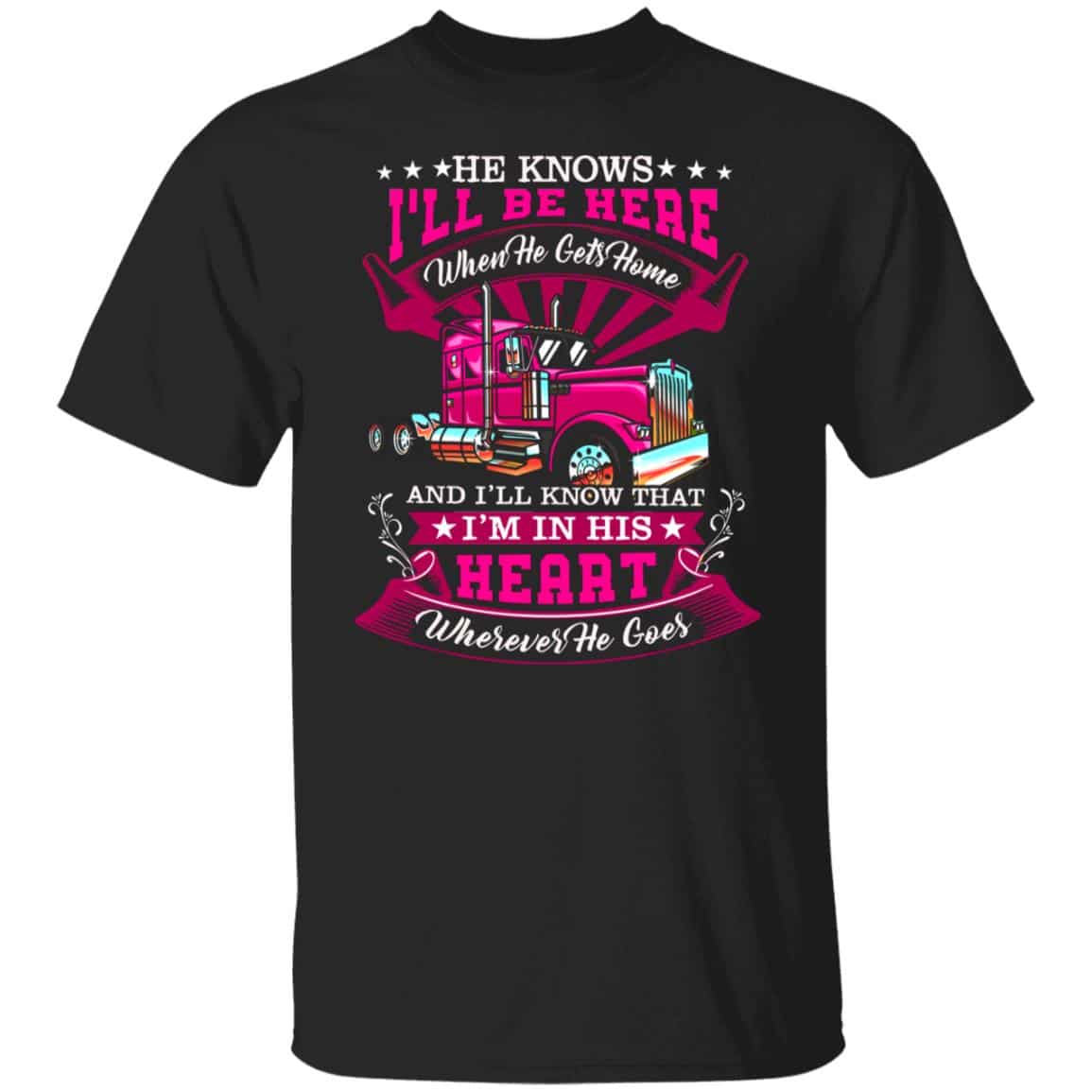 heart 2, Black, Unisex T-Shirt