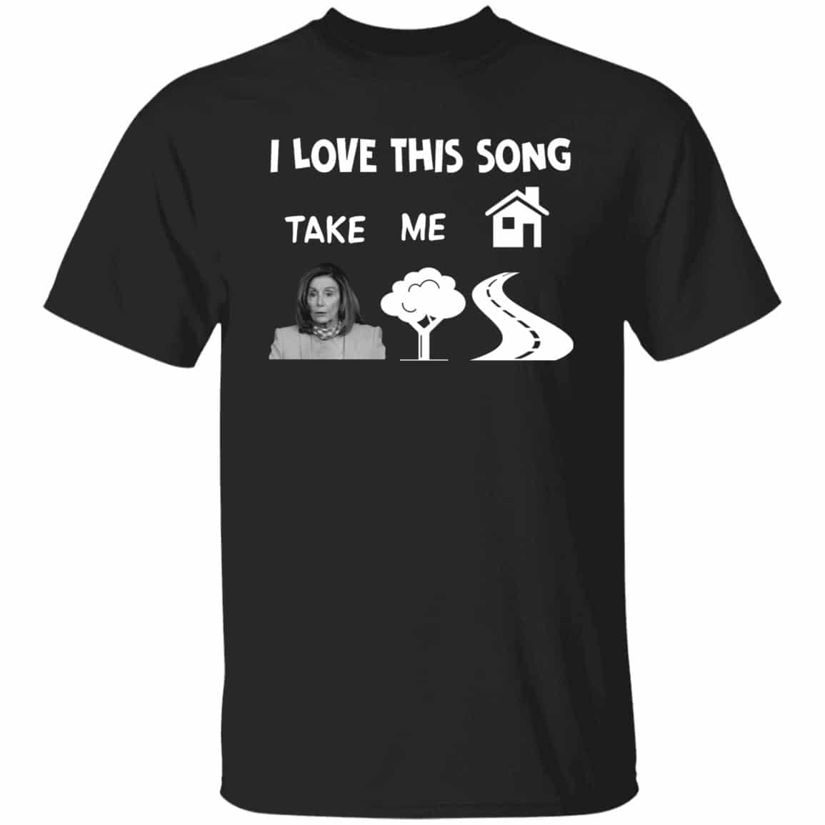4P. I love country pelosi, Black, Unisex T-Shirt