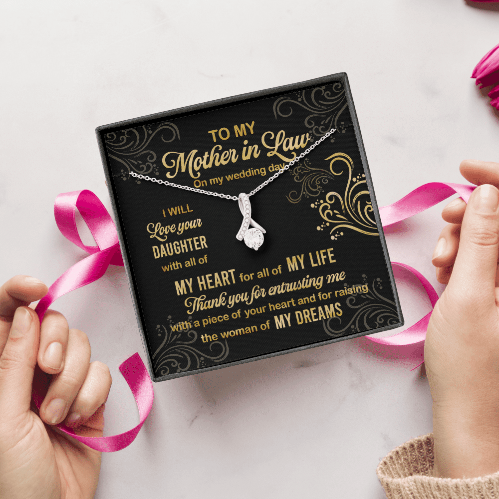 To My Mother In Law On My Wedding Day I Will Love Your Daughter Alluring Beauty Necklace