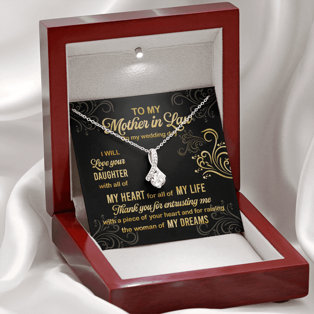 To My Mother In Law On My Wedding Day I Will Love Your Daughter Alluring Beauty Necklace