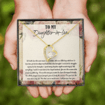To My Daughter-In-Law We Both Love The Same Man Forever Love Necklace From Mom - Birthday Gift To Daughter To My Daughter-In-Law We Both Love The Same Man Forever Love Necklace From Mom - Birthday Gift To Daughter