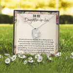 To My Daughter-In-Law We Both Love The Same Man Forever Love Necklace From Mom - Birthday Gift To Daughter To My Daughter-In-Law We Both Love The Same Man Forever Love Necklace From Mom - Birthday Gift To Daughter