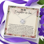 To My Daughter-In-Law We Both Love The Same Man Love Knot Necklace From Mom - Birthday Gift To Daughter To My Daughter-In-Law We Both Love The Same Man Love Knot Necklace From Mom - Birthday Gift To Daughter