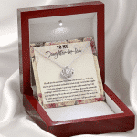 To My Daughter-In-Law We Both Love The Same Man Love Knot Necklace From Mom - Birthday Gift To Daughter To My Daughter-In-Law We Both Love The Same Man Love Knot Necklace From Mom - Birthday Gift To Daughter