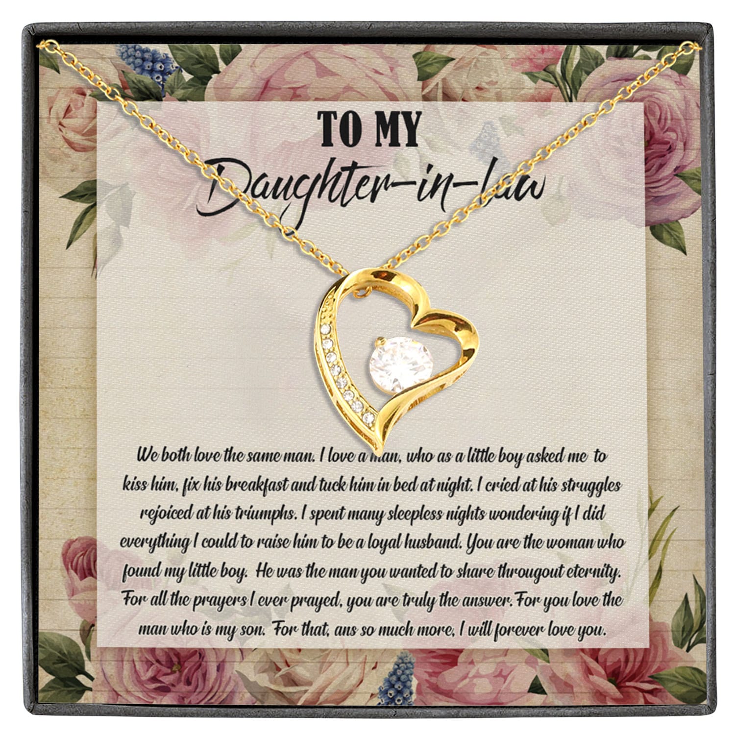Forever Love Necklace White (Gold)