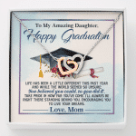 To My Amazing Daughter Happy Graduation Life Has Been A Little Different Interlocking Hearts Pendant Necklace - Interlocking Hearts Necklace