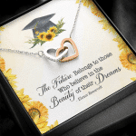 The Future Belongs To Those Who Believe Senior Graduation Interlocking Heart Necklace The Future Belongs To Those Who Believe Senior Graduation Interlocking Heart Necklace