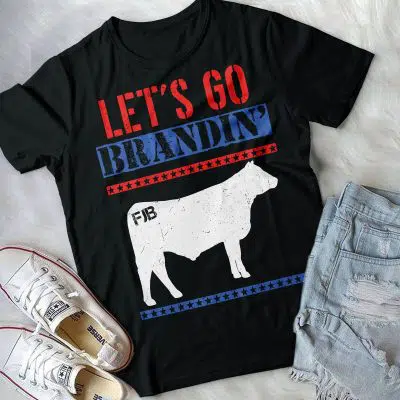 Alternative view of Let's Go Brandin' Funny Cattle T-Shirt - Funny Joe Biden Shirt