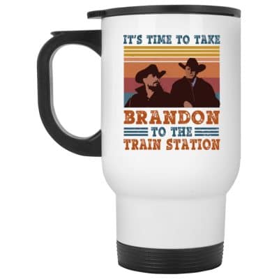 14 oz. White Travel Mug