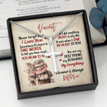 Personalized To My Husband Never Forget That I Love You Artisan Crafted Cross Necklace - Husband Gifts From Wife
