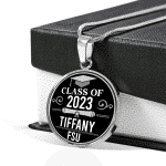 Personalized Year Graduation Class Of Circle Pendant Necklace - Graduation Gifts