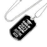 Personalized Year Graduation Class Of Dog Tag Pendant Necklace - Graduation Gifts