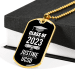 Personalized Year Graduation Class Of Dog Tag Pendant Necklace - Graduation Gifts