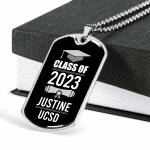 Personalized Year Graduation Class Of Dog Tag Pendant Necklace - Graduation Gifts