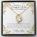 To My Beautiful Mom On My Wedding Day Forever Heart Pendant Necklace - Wedding Gift For Mom From Bride - Forever Love Necklace (18K Yellow Gold) To My Beautiful Mom On My Wedding Day Forever Heart Pendant Necklace - Wedding Gift For Mom From Bride - Forever Love Necklace (18K Yellow Gold)