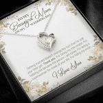 To My Beautiful Mom On My Wedding Day Forever Heart Pendant Necklace - Wedding Gift For Mom From Bride To My Beautiful Mom On My Wedding Day Forever Heart Pendant Necklace - Wedding Gift For Mom From Bride
