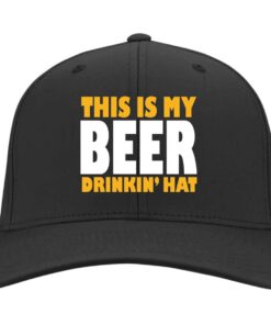 beer hat, Black, Twill Cap