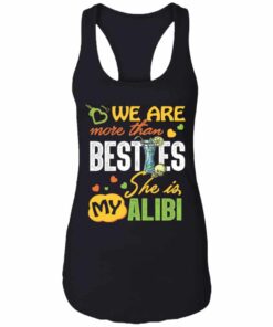 friends (2) 4, Black, Ladies Racerback Tank