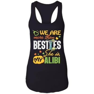 friends (2) 4, Black, Ladies Racerback Tank