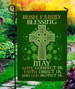 Irish Family Blessing May Love Connect Us Outdoor Indoor Garden Flag - House Flag - Wall Flag