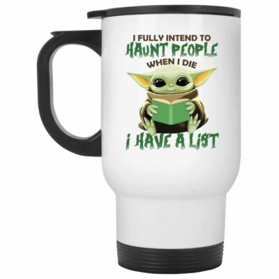 14 oz. White Travel Mug