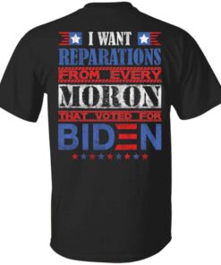 2VT. Biden I Want Reparations, Black, Unisex T-Shirt