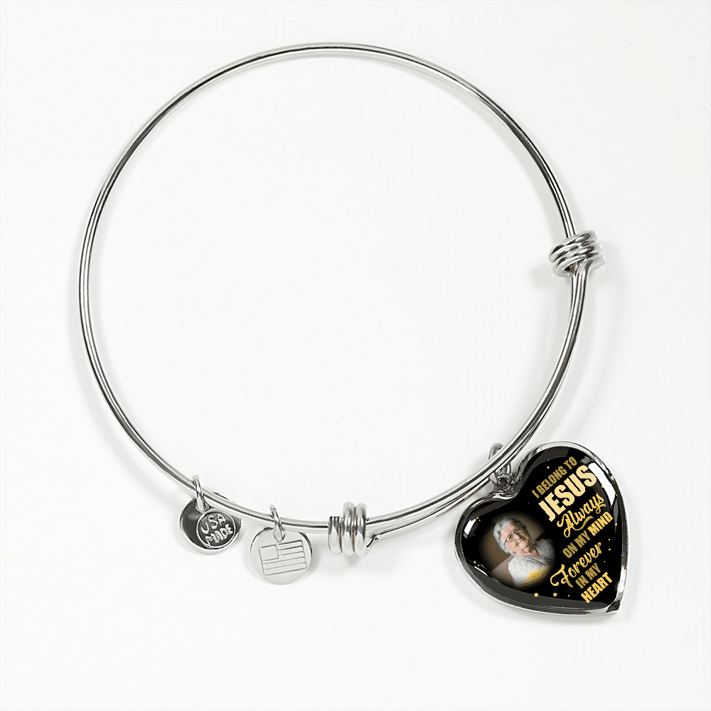 I Belong To Jesus Always On My Minds Forever In My Heart Heart Necklace - Bangle - Birthday Gift Jewelry