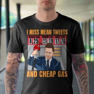 Alternative view of I Miss Mean Tweets And Cheap Gas Funny Kyle Rittenhouse Crying At The Pump T-Shirt