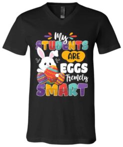 student 1, Black, V-Neck T-Shirt