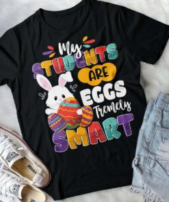 Alternative view of My Students Are Eggs Tremely Smart Funny Teacher Happy Easter Day T-Shirt - Teacher Easter Day V-Neck Shirt