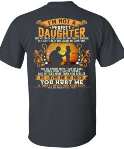 5VT. Crazy Dad I'm Not A Perfect Daughter 1, Dark Heather, Unisex T-Shirt