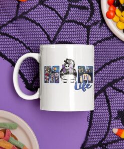 Alternative view of Mom Life Horror Halloween Mug - Nightmare Before Christmas Ceramic Coffee Mug - Beer Stein - Water Bottle - Color Changing Mug