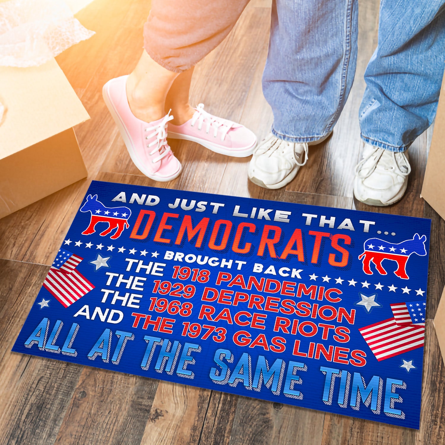 1O. Just Like That Doormat mockup 6