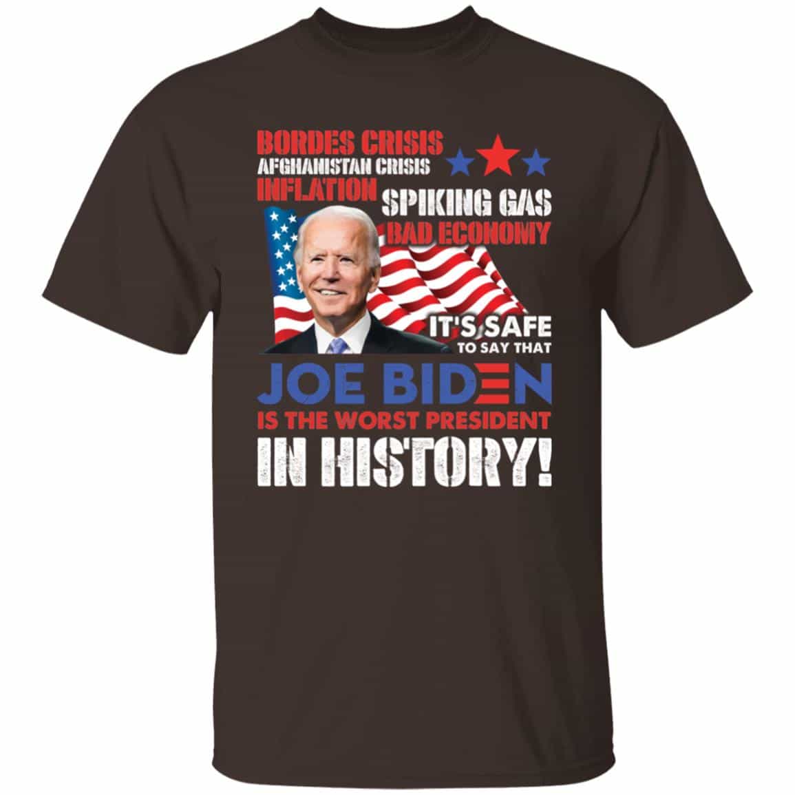 4P. Border crisis joe 1, Dark Chocolate, Unisex T-Shirt