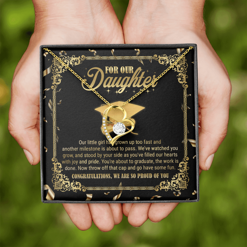 For Our Daughter Our Little Girl Has Grown Up Too Fast And Another Milestone Forever Love Heart Pendant Necklace